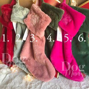 Choose 1: Martha Stewart Faux Fur Pet Christmas Stockings